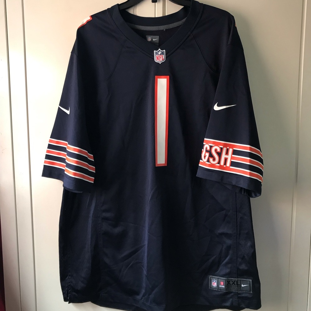 Men's Nike Justin Fields Navy Chicago Bears Game Jersey